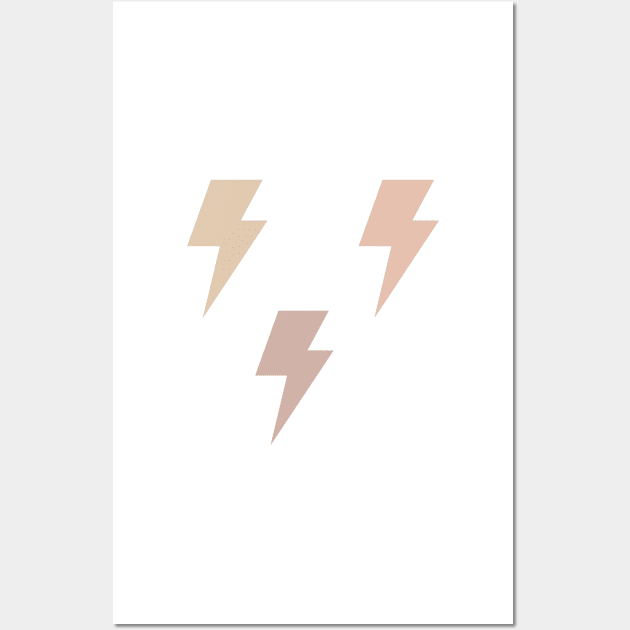 Neutral Lightning Bolt Pack Wall Art by opptop